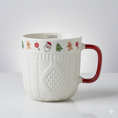 Couple Embossed Ceramic Mug Valentine's Day Holiday Gifts