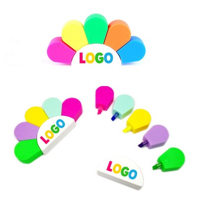 Rainbow Shape Highlighter W/5 Different Colors