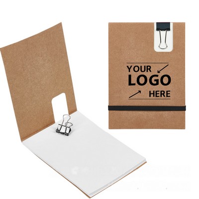 Kraft Paper Notebook With Folder And Elastic Band 100 Pages