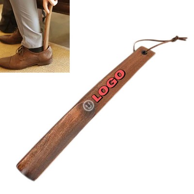 11.8" Handcrafted Beech Wood Long Handle Shoe Horn