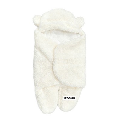 Warm Thick Plush Baby Sleeping Swaddle Blanket 3-6 Months
