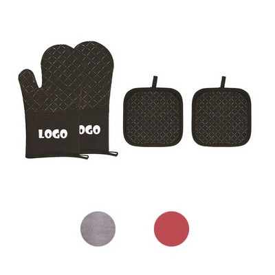 2-Piece Oven Mitt and Pot Holder Set