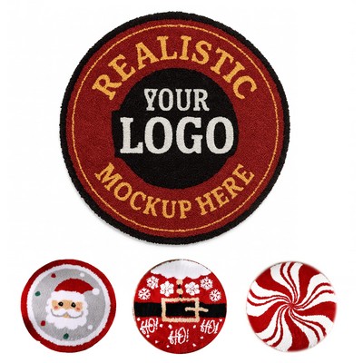 31.5" Custom Printed Plush Round Rug
