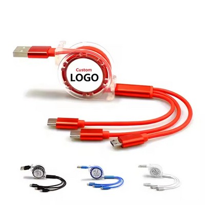 Retractable 3" 1 Charger Cable