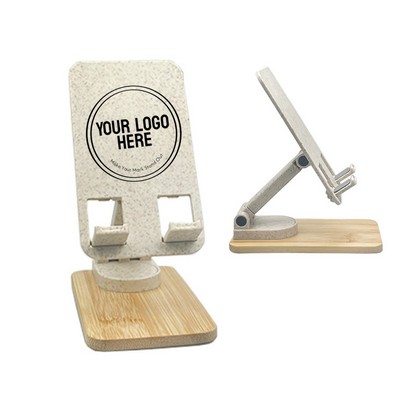 Bamboo Phone Stand with ABS Cradle