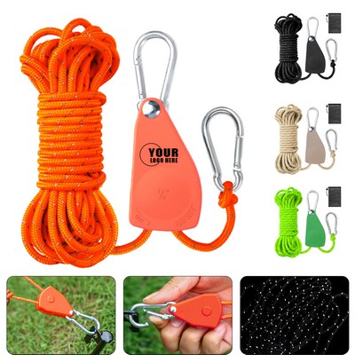 20' Outdoor Camping Tent Guyline Pulley Adjuster