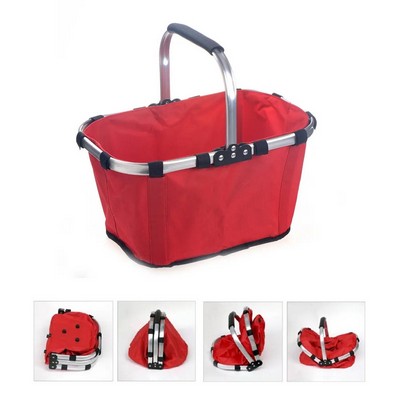 Reusable Folding Grocery Picnic Basket with Handles