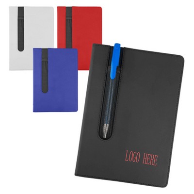 PU Notebook with Pen Holder
