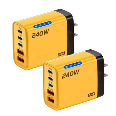 240W 5-in-1 Fast Charger Phone Adapter