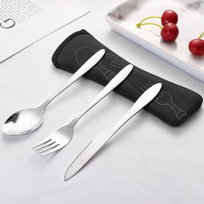 304 Stainless Steel 3 Piece Tableware Set