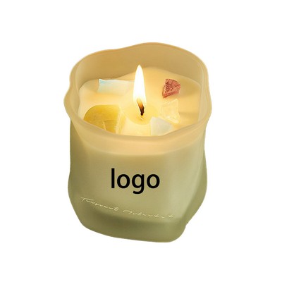 Crystal Stone Scented Wax Candle