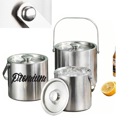 Double-Wall Stainless Steel Insulated Ice Bucket