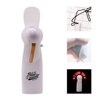 Message Editable Mini Flash Led Fan