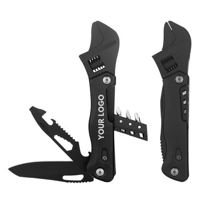 Multitool 10In1 Camping Gear Adjustable Wrench w/ Cutting Saw