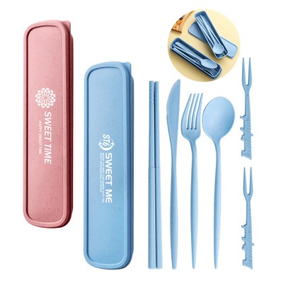 Portable Wheat Straw Cutlery Set