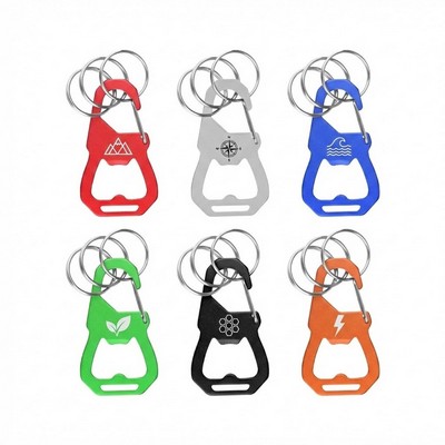 Aluminum Carabiner Bottle Opener Key Ring