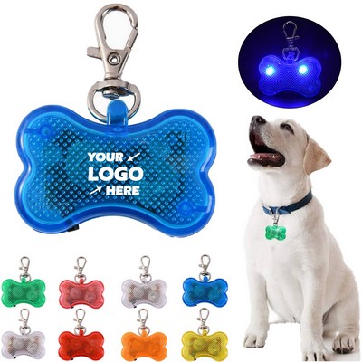 Pet LED Glowing Bone Collar Pendant
