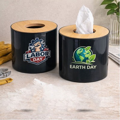 Multi-Functional Round Tissue Box