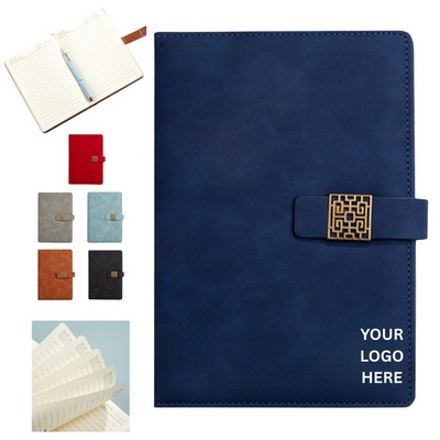 Magnetic Clasp Leather Notebook