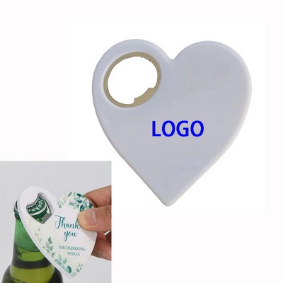 3" Elegant Functional Heart Shaped Magnetic Metal Bottle Opener