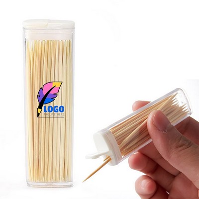 50Pcs Bamboo Pocket Toothpick Dispenser