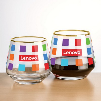 Tucson Gold Rim Stemless Wine - VividPrint™