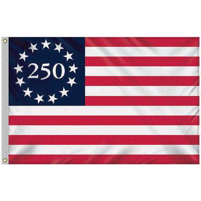 4' X 6' Betsy Ross America 250th Outdoor Polyester Flag