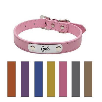 Padded Leather Pet Collar
