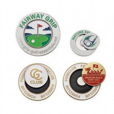 Poker Chip with Removable Ball Marker