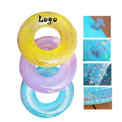 Thickened Transparent Sequin Swim Ring