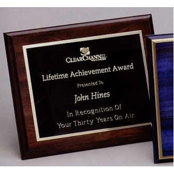 Dark Walnut Woodgrain Finish Plaque (12"x15")