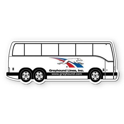 Charter Bus Stock Shape Vinyl Magnet - 20mil