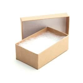 Natural Kraft Krome Jewelry Box (3" x 2" x 1")