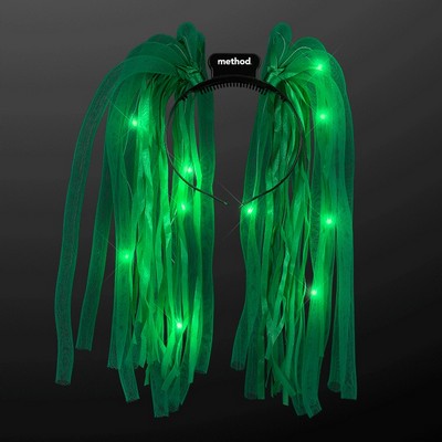 Green LED Noodle Headbands - PRINTED