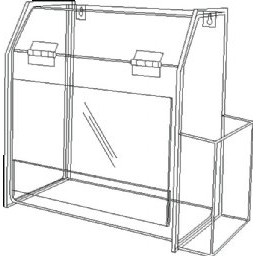 Non-Locking Ballot/ Suggestion Box W/ Ad Holder