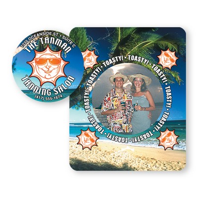 Picture Frame w/ Round Circle Shape Cut-Out Vinyl Magnet - 30mil