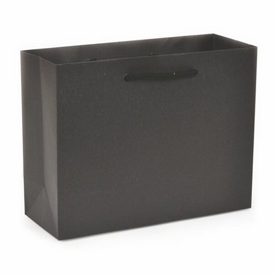 ECO Black Kraft Tote Bag (9"x3 1/2"x7")