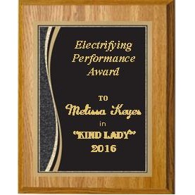 Oak Plaque 7" x 9" - Black/Gold - Patina Marble Plate