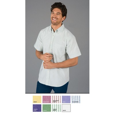 Men's Short Sleeve Cotton/Poly Oxford Shirt w/Patch Pocket