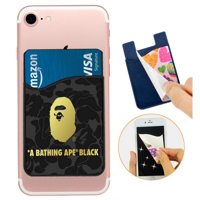 Silicone Cellphone Wallet w/Microfiber Screen Clean