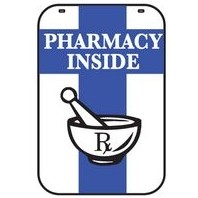 Stock Swing Sign (Pharmacy Inside - Double Sided Kit)