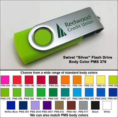 Swivel Flash Drive - 4 GB Memory - Body PMS 376