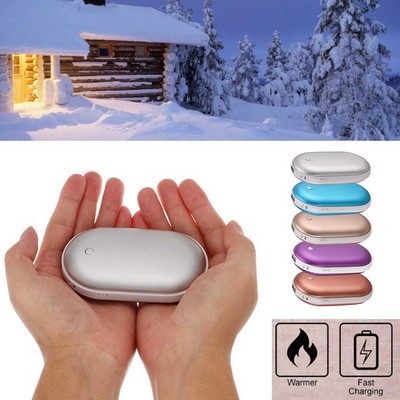 Promotek iBank® Hand Warmer + 5200mAh Power Bank Charger (Silver)