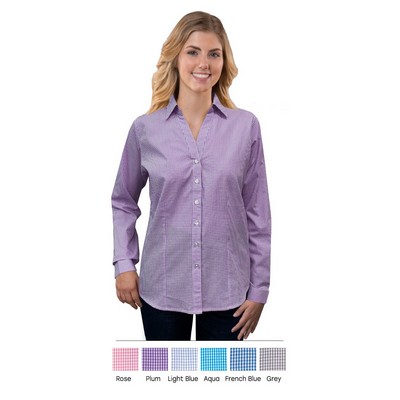 Ladies' L/S Gingham Check Woven Shirt