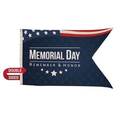 2.5' x 4' Nylon Guidon Flag Double-Sided