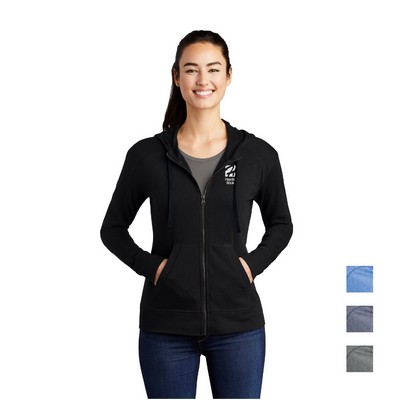 Sport-Tek® Women's PosiCharge ® Tri-Blend Wicking Fleece Full-Zip Hooded Jacket