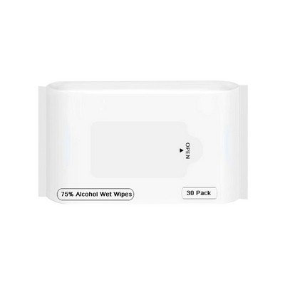 30 Ct. Alcohol Antibacterial Wet Wipe Packet (Overseas)