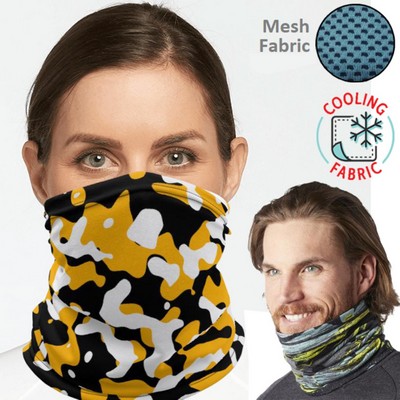 Cooling Neck Gaiter w/ Full Color Logo Antibacterial Bandana