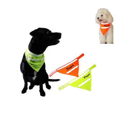 Doggie Bandana With Reflective Strips