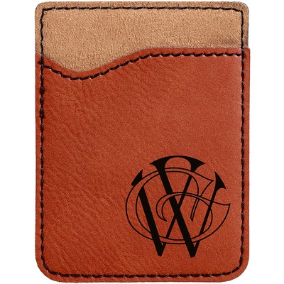 Rawhide Leatherette Phone Wallet, Laserable, 2-3/8"x3-1/8"H